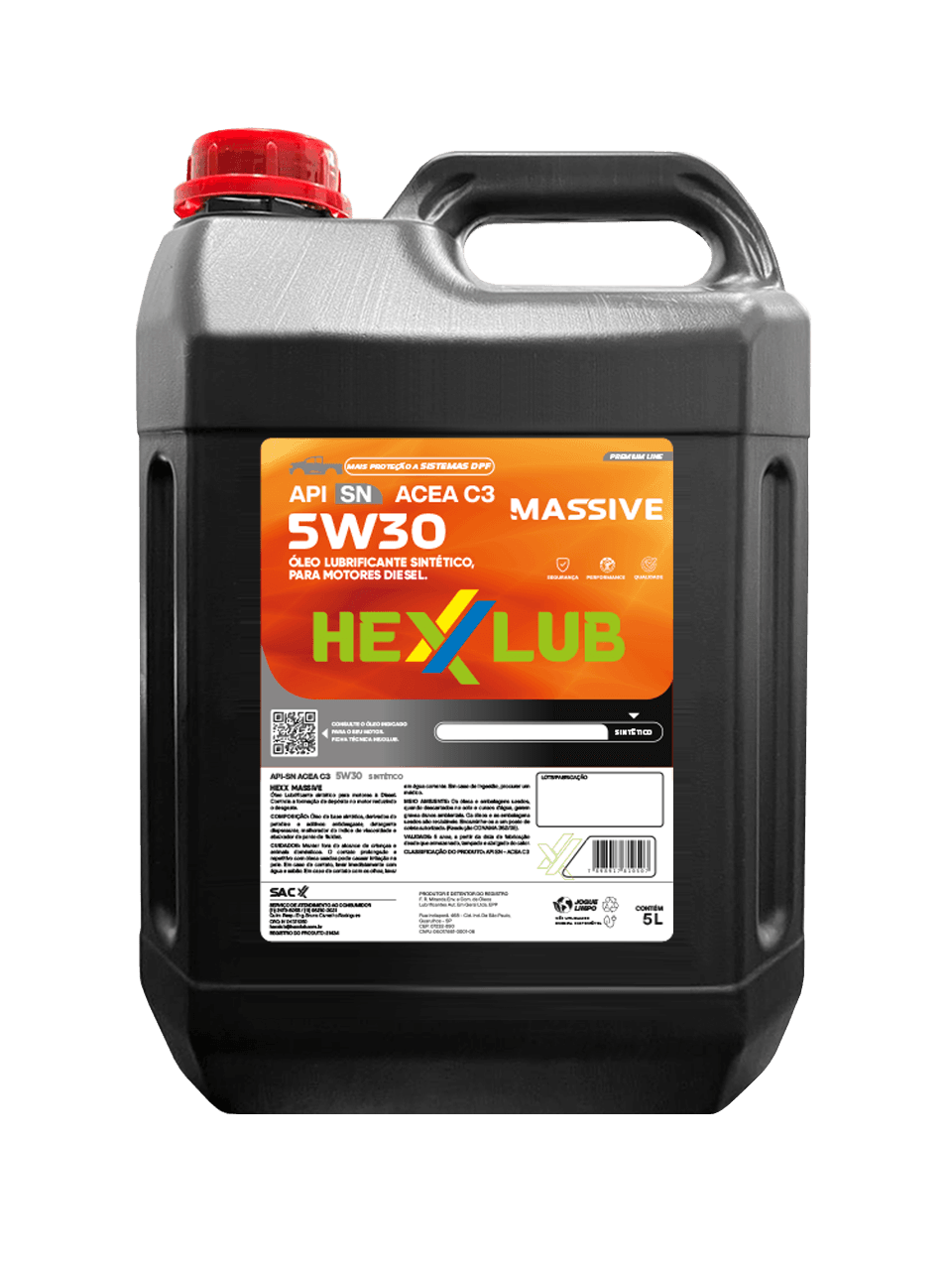 Diesel 5w30 Sintético HEXX MASSIVE - 5L
