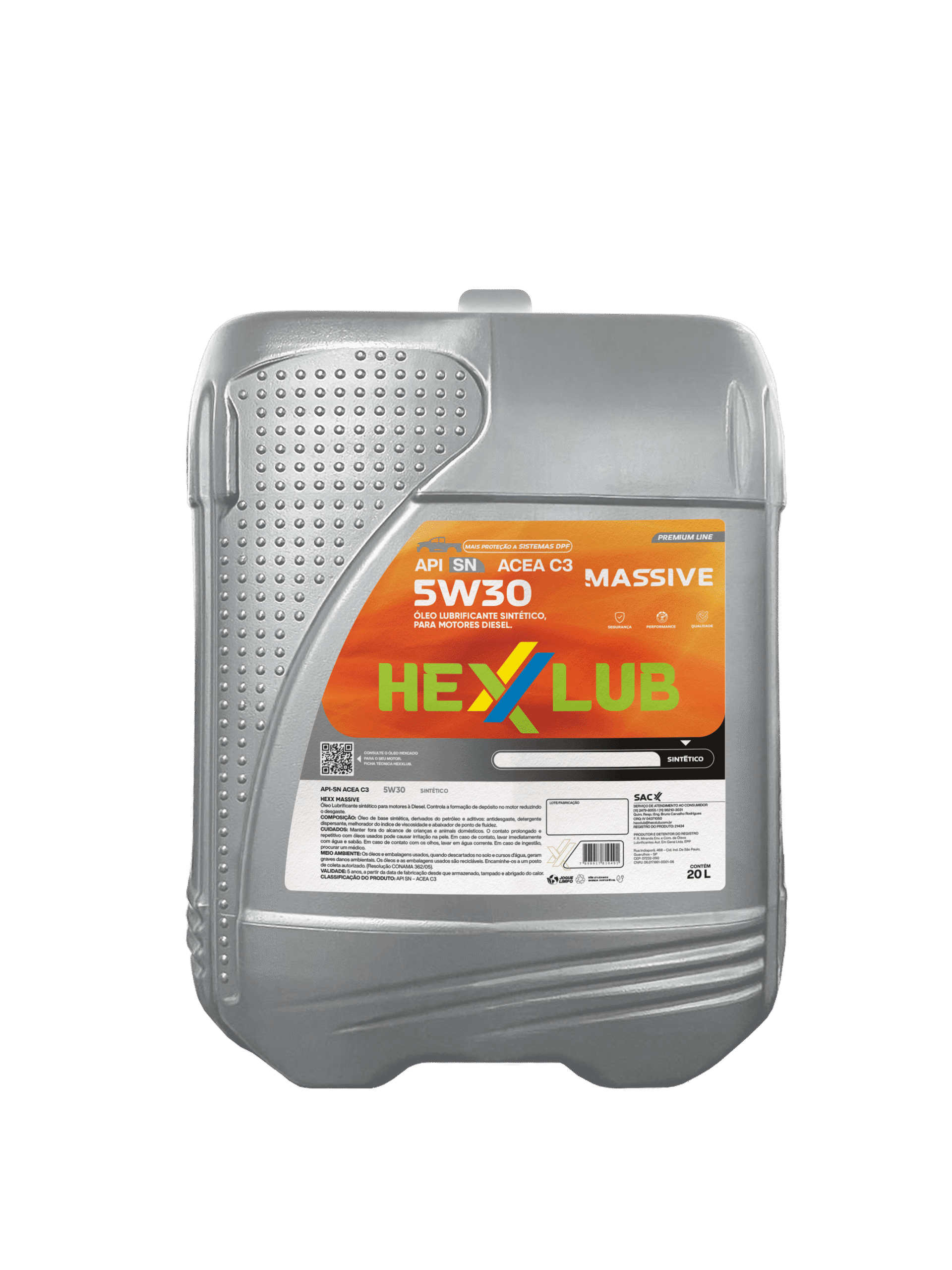 Diesel 5w30 Sintético HEXX MASSIVE - NEW 20 L