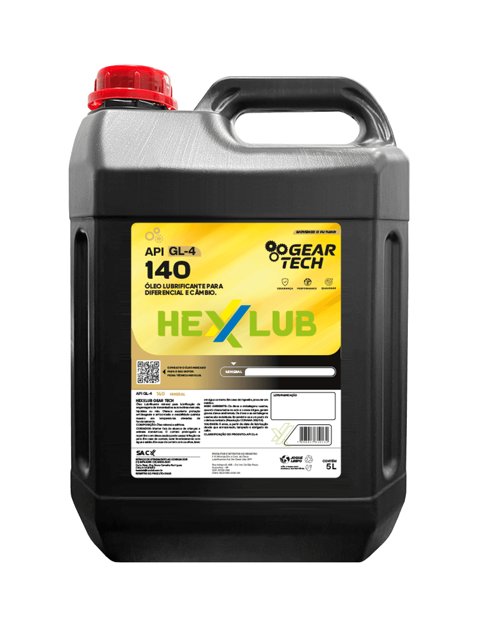 Engrenagem 140 GL-4 MINERAL Gear Tech - 5L