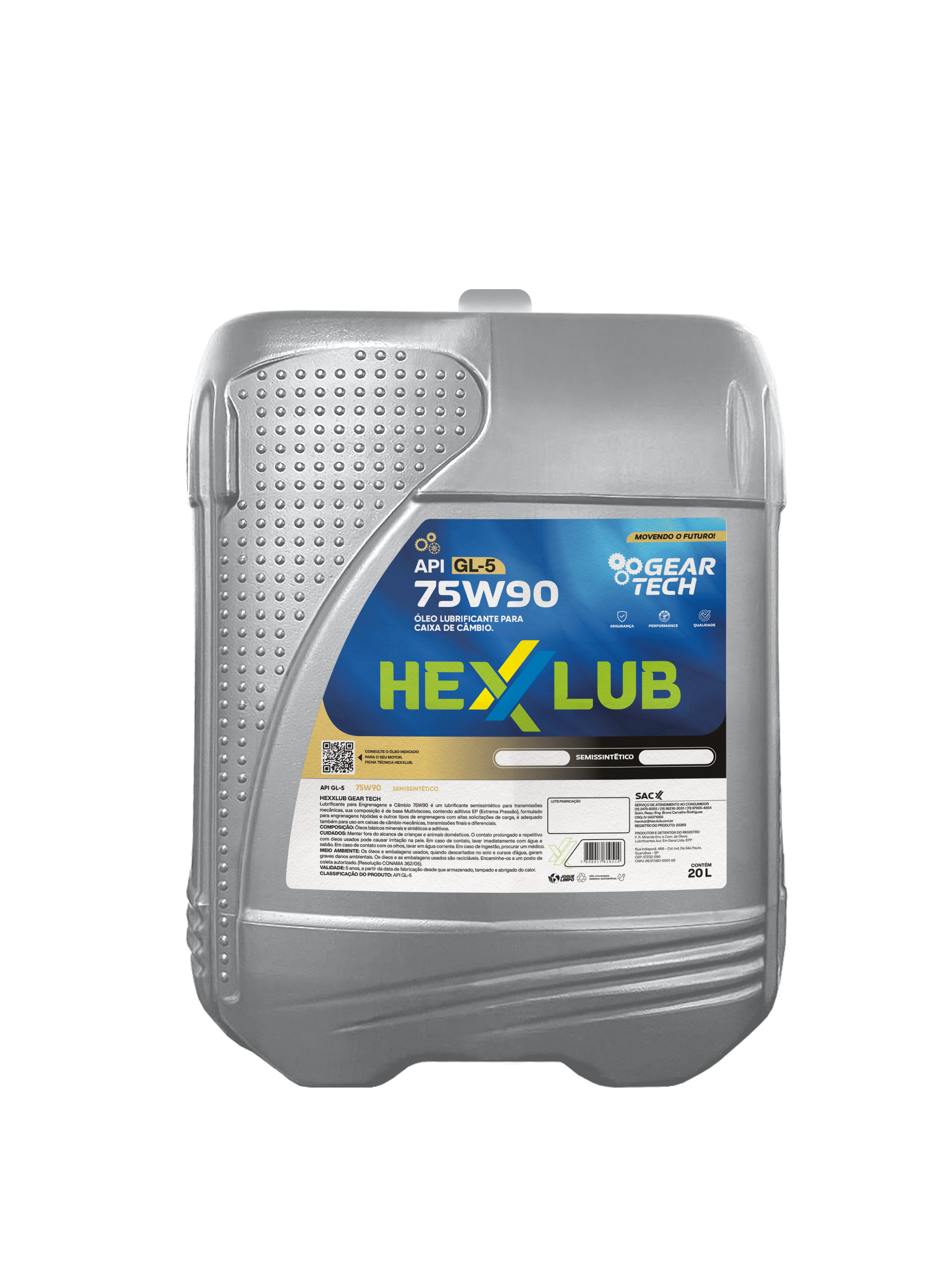 Engrenagem 75w90 Semissintético Gear Tech - 20L