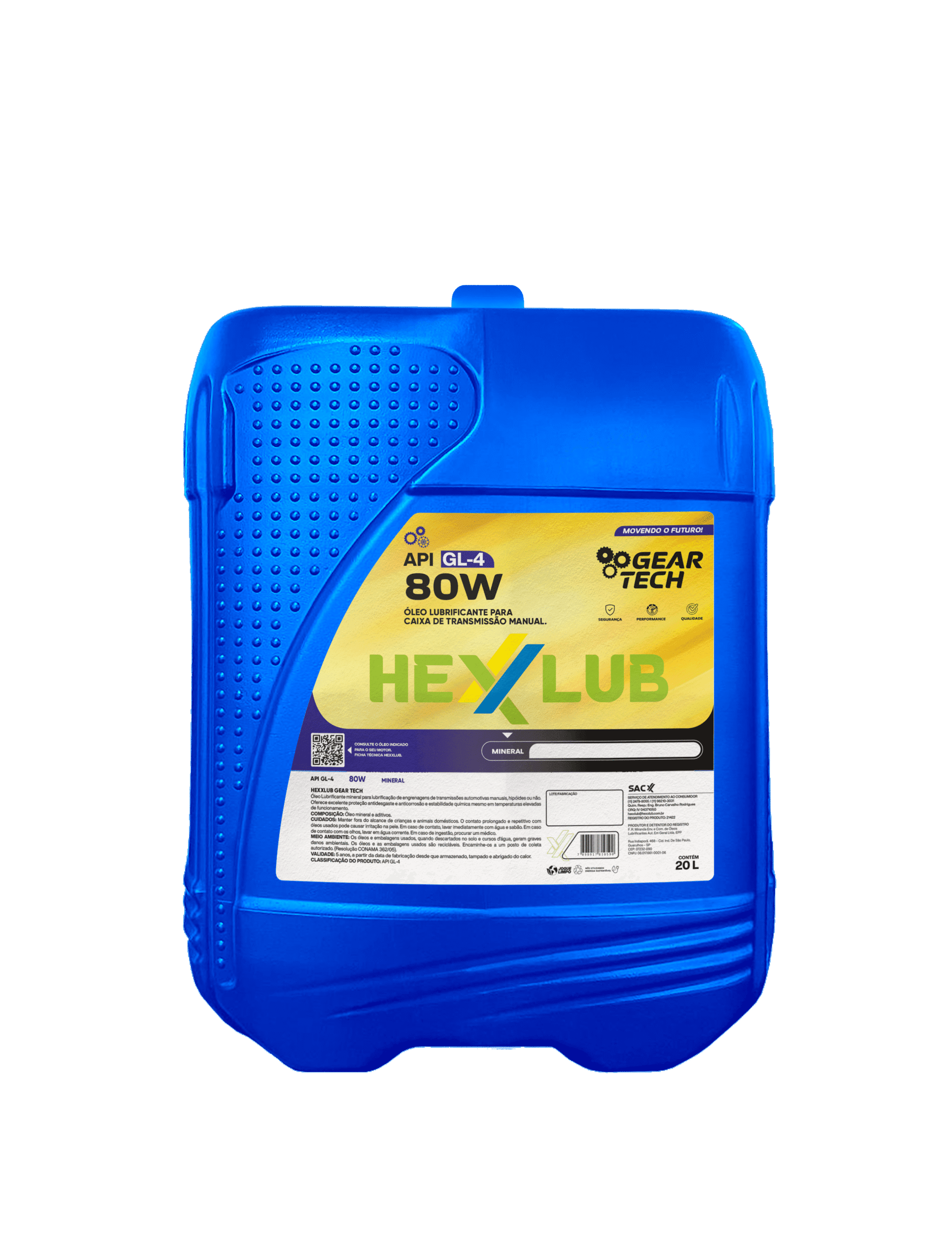 Engrenagem 80w MINERAL Gear Tech - 20L