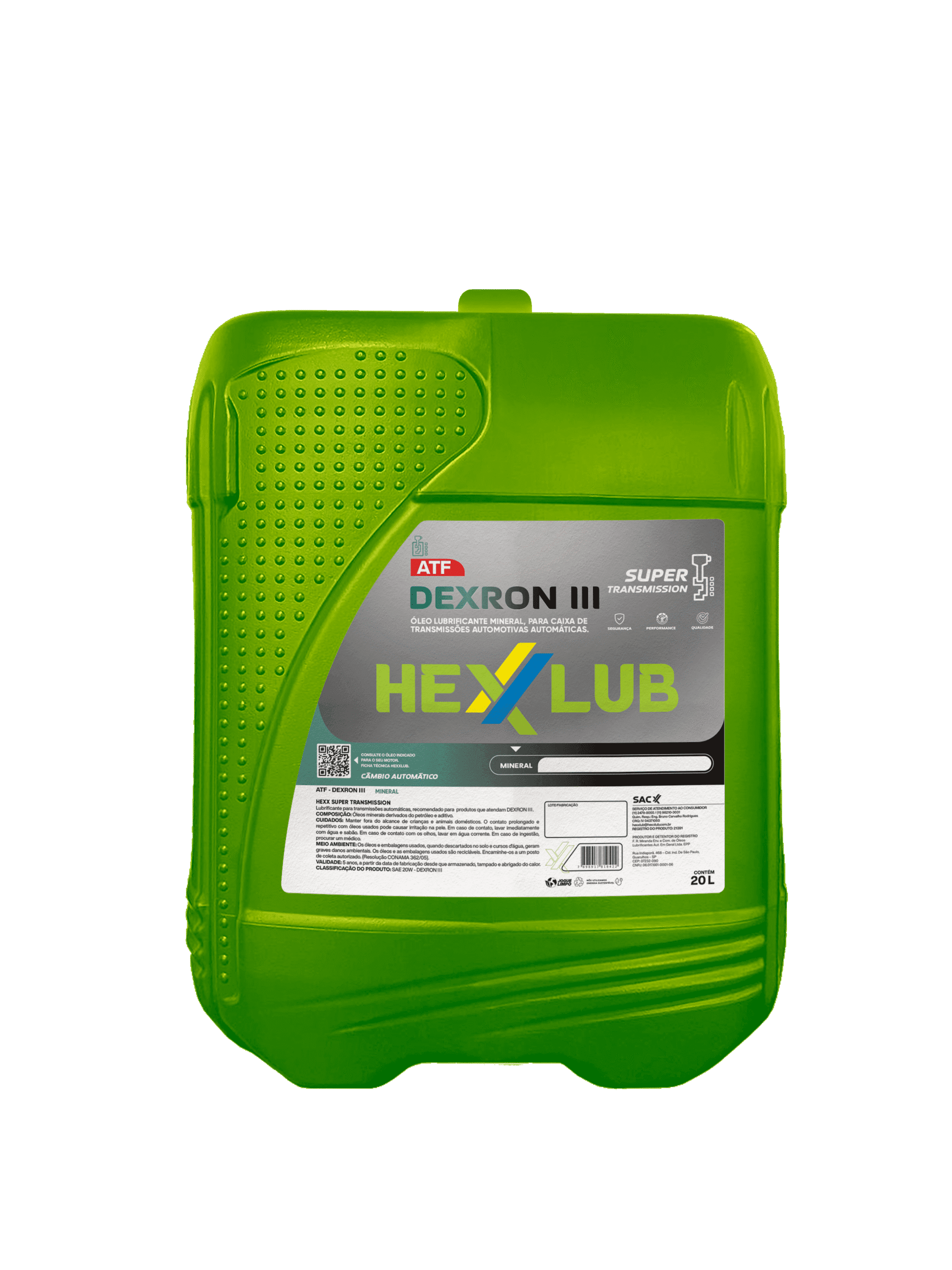 Transmissão-ATF DEXRON III HEXX SUPER TRANSMISSION - 20L