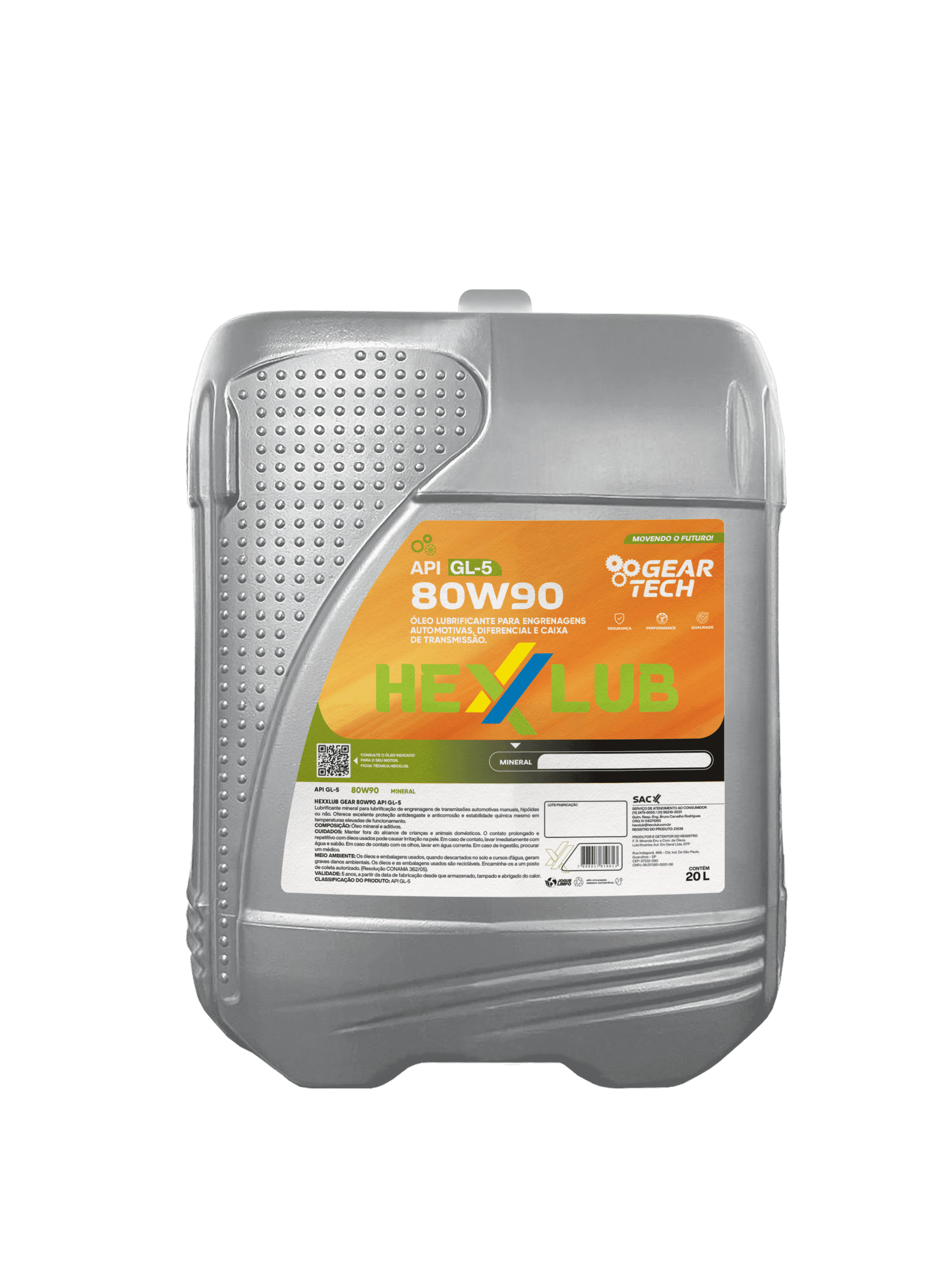 Engrenagem 80w90 MINERAL Gear Tech - 20L