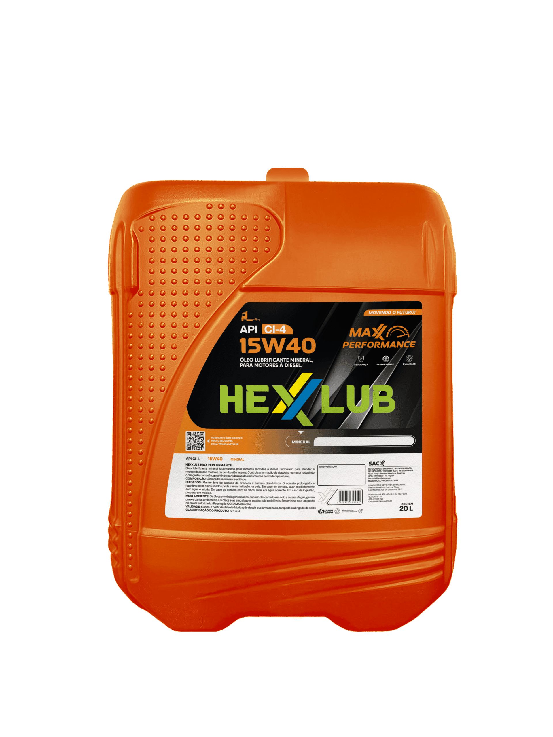 Max Performance 15w40 ci-4 - laranja - 20L